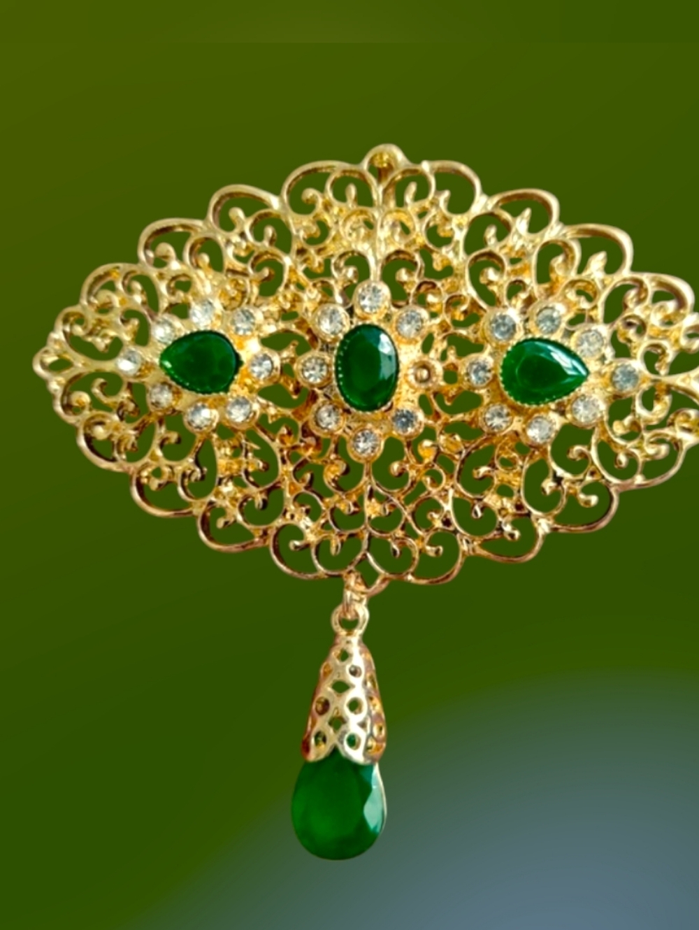 Morrocan Style Filigree Brooch
